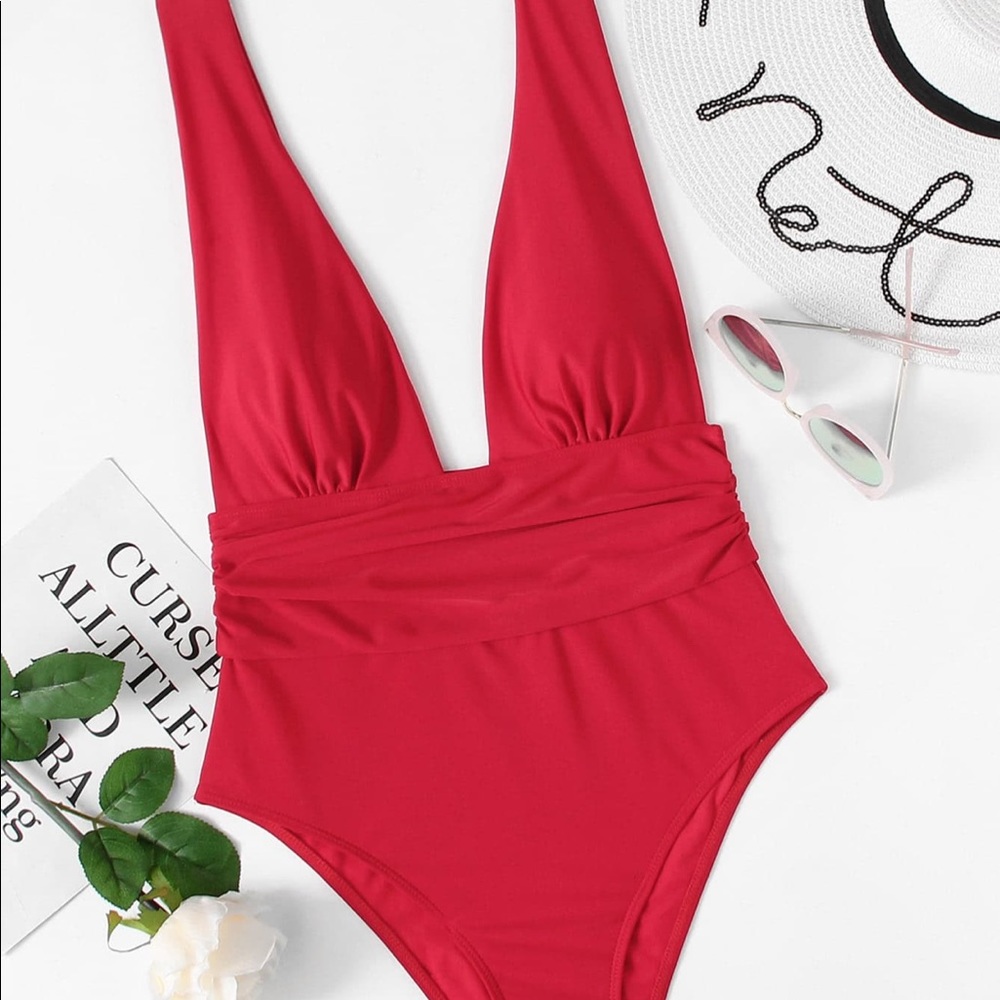 NEW Red one piece bathing suit!